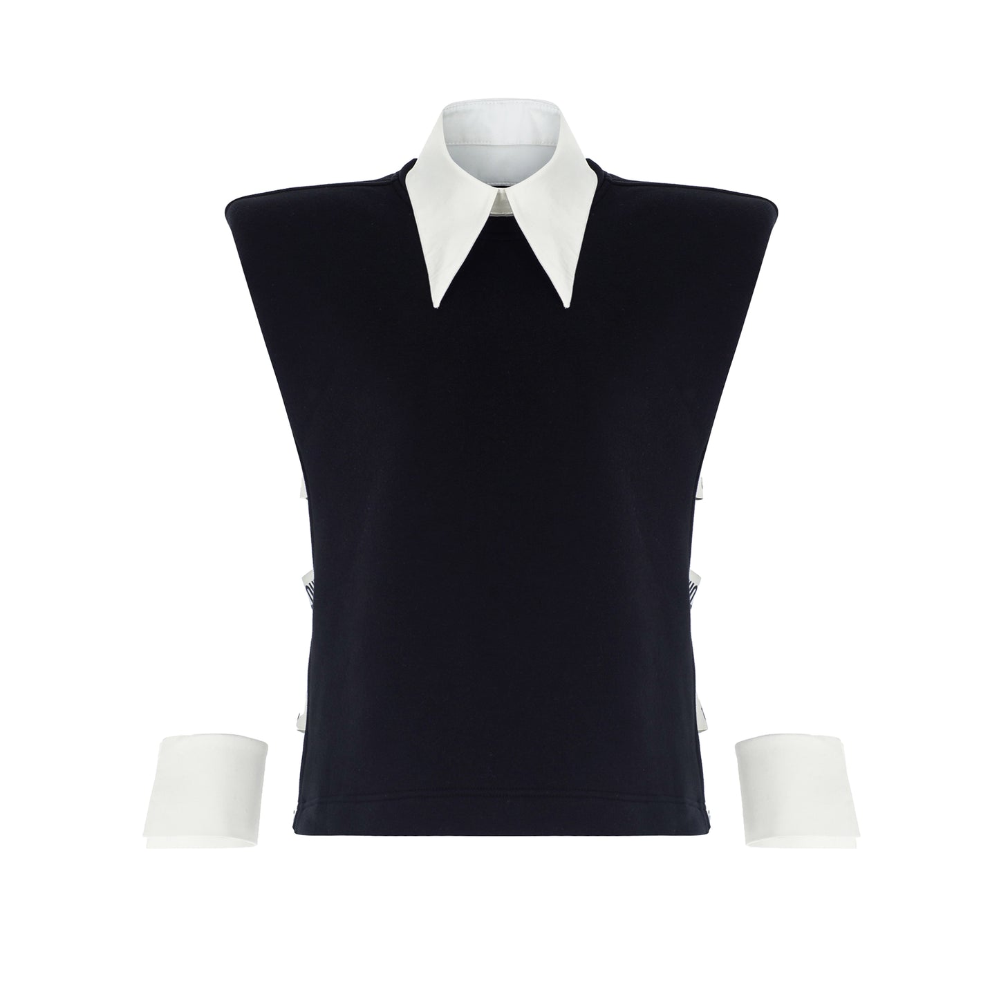 Sweater With LOUD Straps at The Side + Collar & Cuff Accessories