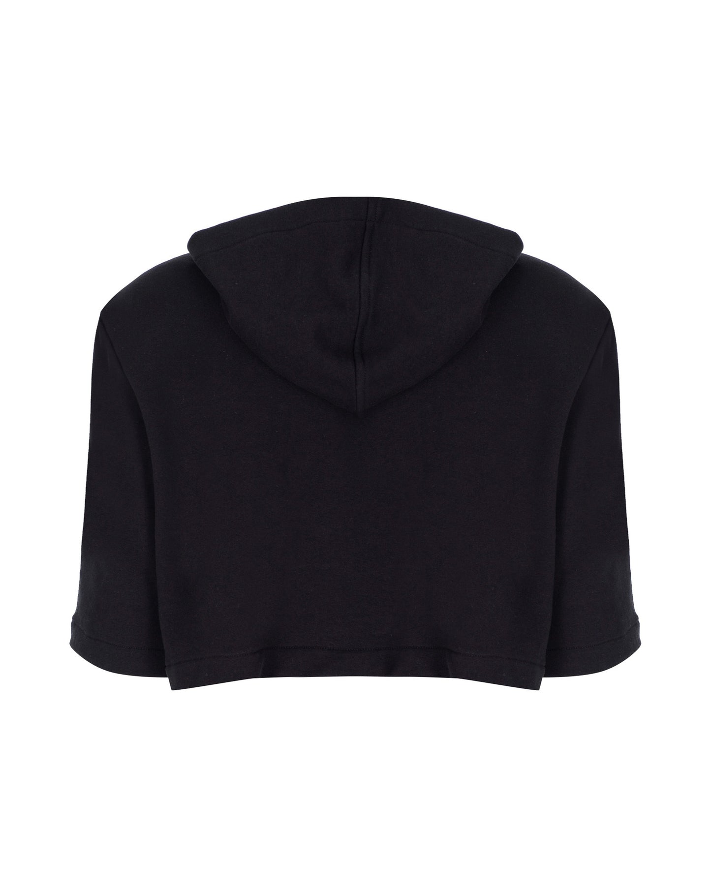 Power shoulder Crop Hooded Sweater