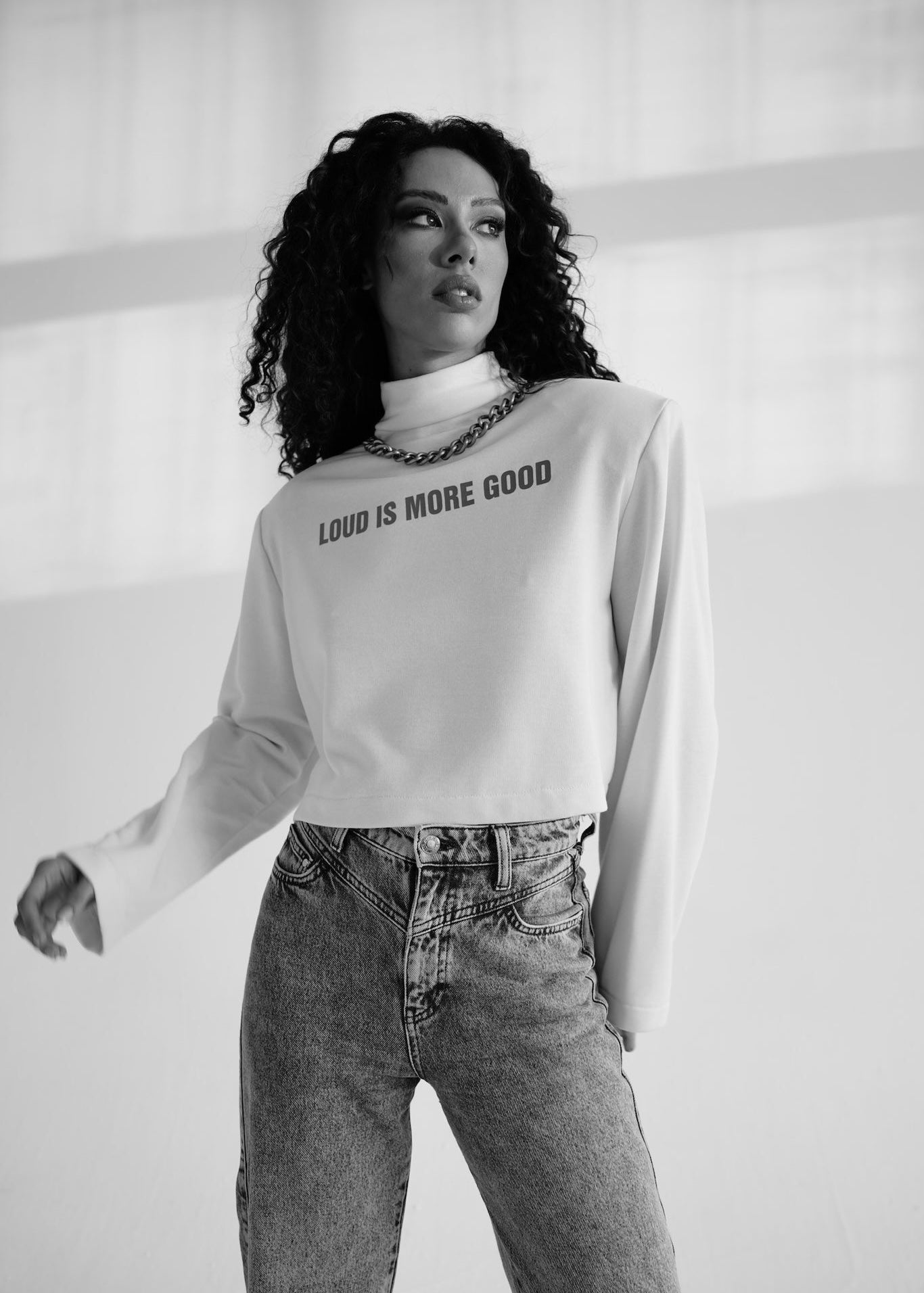 Power Shoulder Sweater