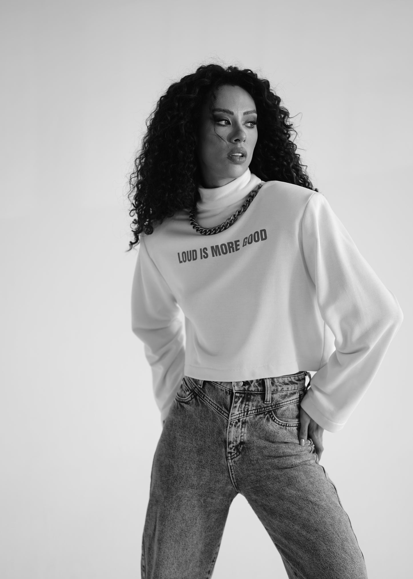 Power Shoulder Sweater