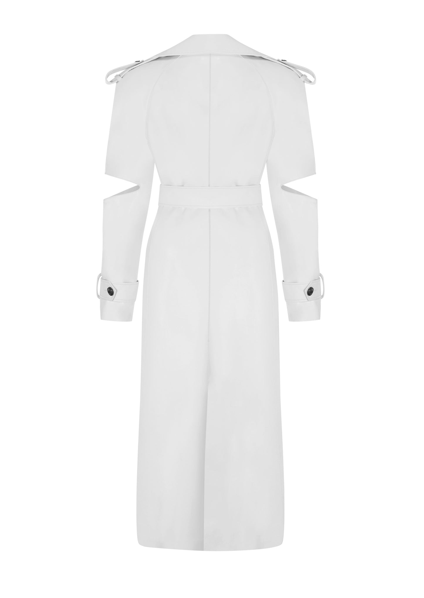 Iconic Off White Leather Trench
