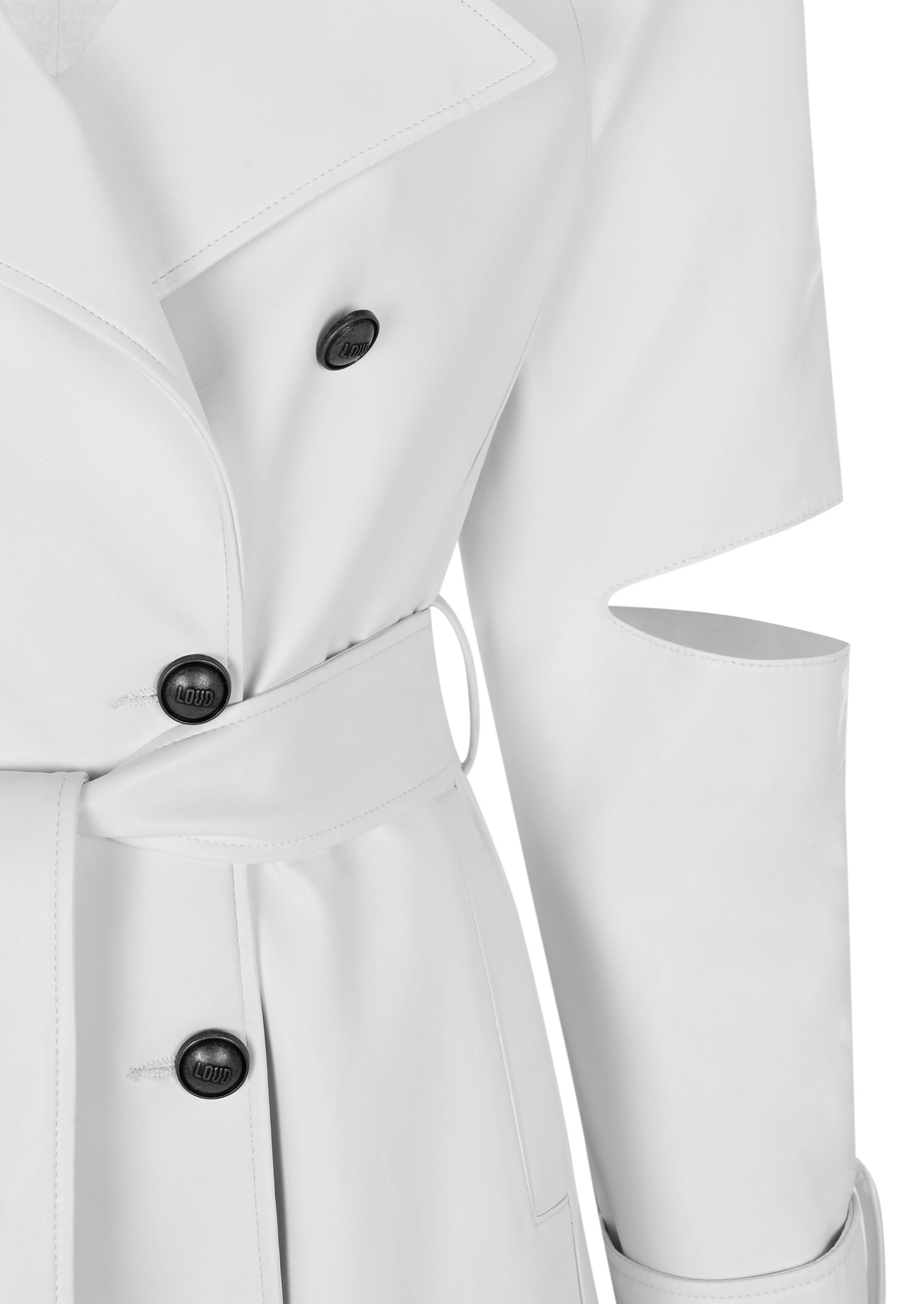 Iconic Off White Leather Trench