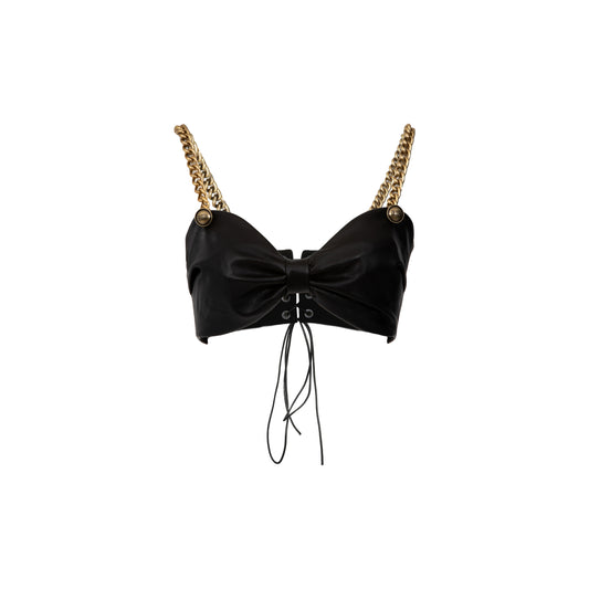 Chain Leather Bralette