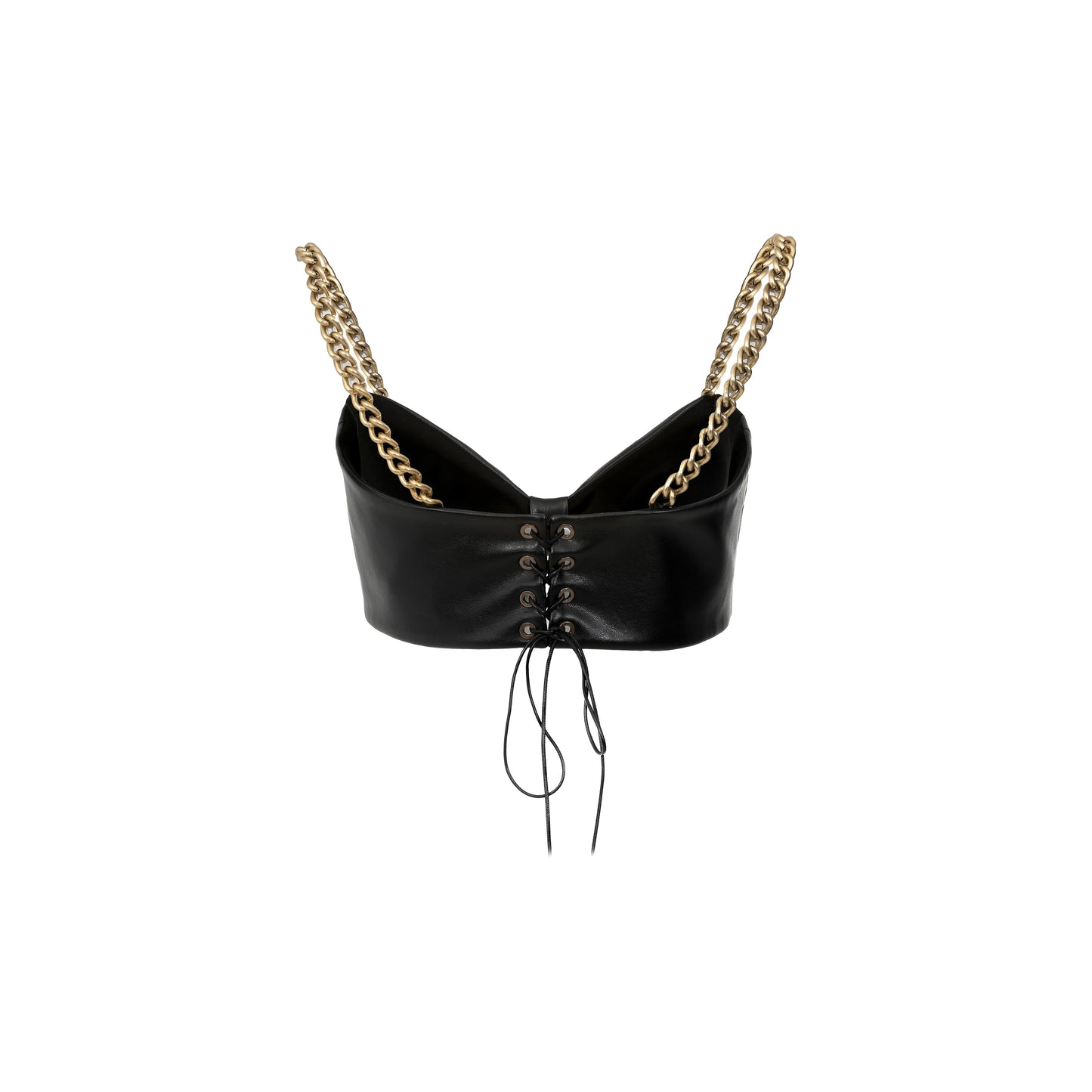 Chain Leather Bralette